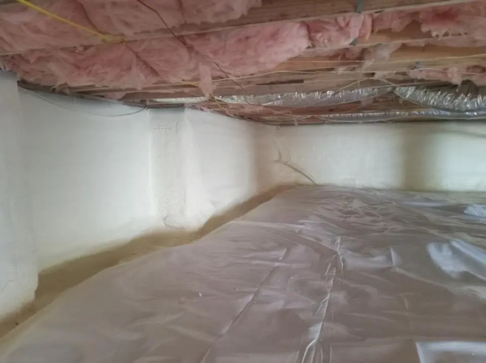 Crawl space encapsulation with closed-cell spray foam for Roof Waterproofing in Valinda